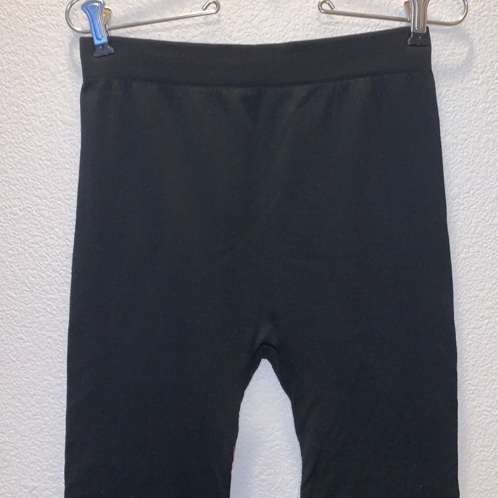 Gold Medal black S/M casual stretchy leggings fleece lined